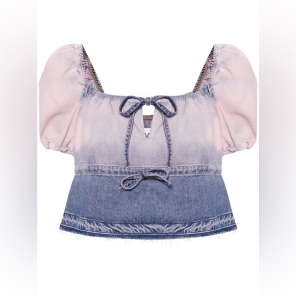 GANNI Future Denim Blouse L - Picture 2 of 6